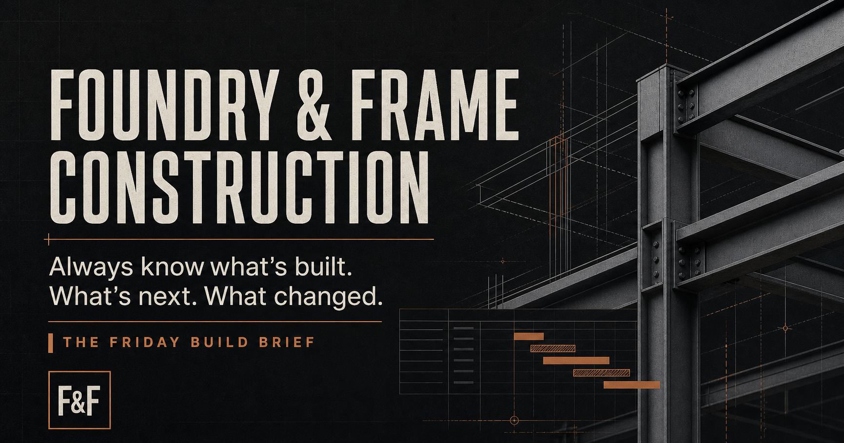 Preview of the Friday Build Brief general construction demonstration website